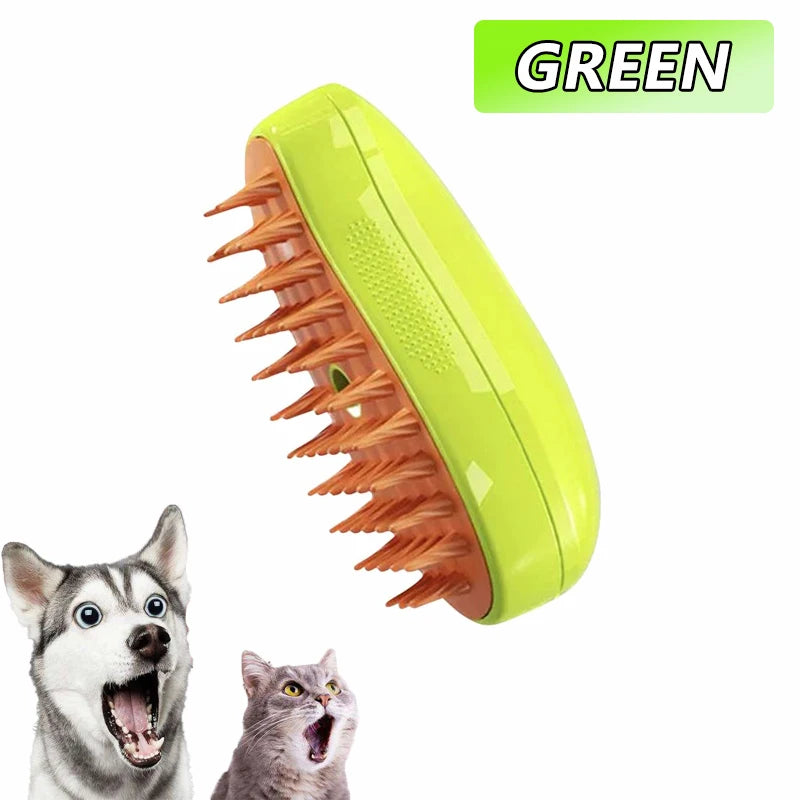 Cat Dog Steamy Brush Steam Brush Electric Sprayer for Massage Pet Grooming Tool Shedding 3 in 1 Electric Sprays Massage Combs